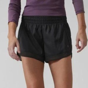 ATHLETA Women's black Speed Up running athletic shorts, size M
